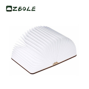 Joo life wooden folding 5 color changeable LED USB rechargeable decoration fixture light book - Product Image 4