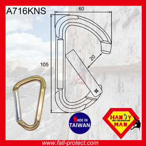 Fast Delivery Anodized OEM OED Climbing Hook Straight Gate 23KN Aluminum Carabiner For Outdoor Sports - Product Image 6