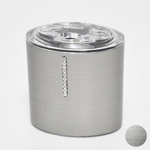 Rhinestone Decoratopn 4 pcs Silver Bathroom Accessory Kit - Product Image 3