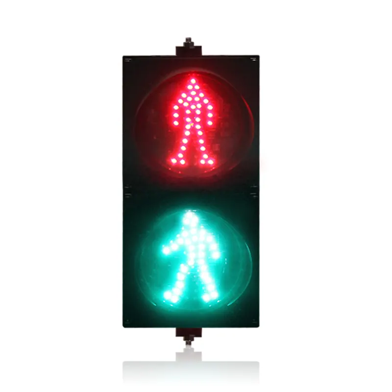New 8 inch red green dynamic pedestrian 200mm traffic light 2 aspects