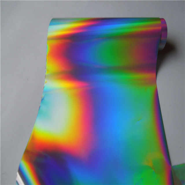 Regenbogen plain silber Holographische Kalten prägefolie papiere für papier und kunststoff etiketten