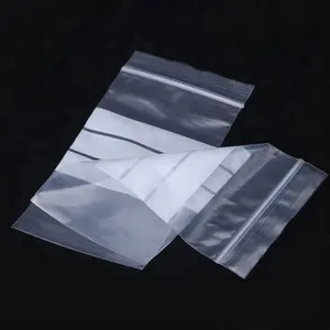 Printed Writable LDPE Zip Lock Plastic Packaging Bag Transparent Zipper Bag