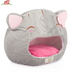En peluche Chat Forme Grotte Maison Lit Avec Pad Pour Chien Pet Chiot - Product Image 3