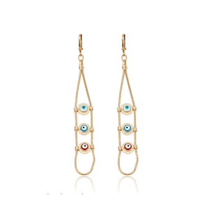 91271 разноцветные индейки глаза дизайн серьги Модные ювелирные изделия для молодых людей - Product Image 1