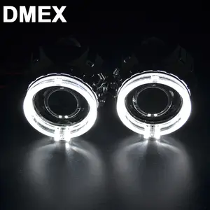 DMEX-anillo LED de Ojos de Ángel, 80MM, 95MM, impermeable, lente de proyector HID bi-xenón de colores, luz de Ojos de Ángel