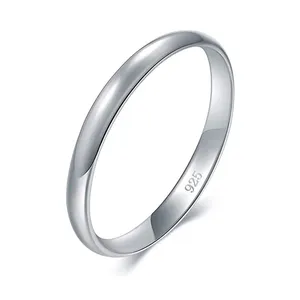 普通圆顶防锈舒适适合结婚带 2毫米戒指