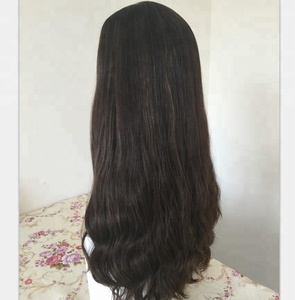 Parrucca Kosher fabbrica 100% vergini Remy capelli umani di colore naturale setoso capelli umani grezzi <span class=keywords><strong>Sexy</strong></span> donne parrucca lunga - Product Image 2