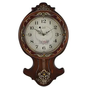 Home Decor Wood Wall Clock Antique Pendulum Clock