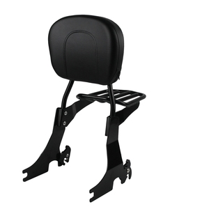 Coussin de dossier de passager arrière noir, sissy bar, coussin, porte-bagages pour <span class=keywords><strong>Harley</strong></span> <span class=keywords><strong>Sportster</strong></span> 2004-2016 - Product Image 1