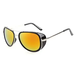 ADE WU STY-D1513 Marke Designer Vintage übergroße quadratische Sonnenbrille Frauen klassische Retro Metallrahmen Shades Double Beam Eyewear