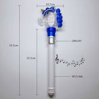 Fournitures de fête, bâton lumineux licorne tournant à LED, jouets licorne colorés à musique, baguette lumineuse LED pour enfants