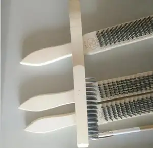 High Quality Galvanized Steel <strong>Wire</strong> <strong>Brush</strong> with Wooden Handle - Product Image 1