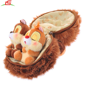 Classique En Peluche Animaux Puce <span class=keywords><strong>Dale</strong></span> En Peluche Châtaigne Avec Fermeture Éclair - Product Image 3