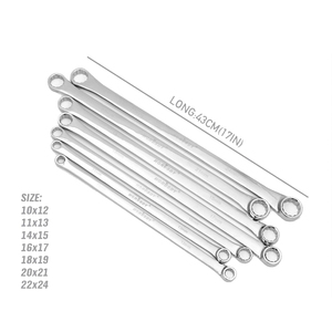 7PC Hàng Không Cực Dài <span class=keywords><strong>V</strong></span>òng Đôi <span class=keywords><strong>Spanner</strong></span> Đặt 10Mm-24Mm <span class=keywords><strong>V</strong></span>ới Túi <span class=keywords><strong>V</strong></span>ải - Product Image 2
