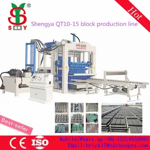 QT10-15 Fully automatic hydraulic interlocking paving brick making machine,concrete block machines metalika serbia for sale