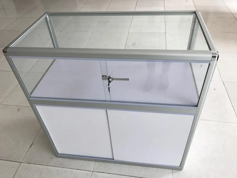 En aluminium en verre vitrine