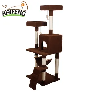 Fashion And Durable Deluxe Cat Trees Climbing Cat Playhouse With Cat Tree Condo