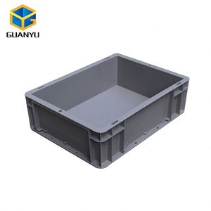 Customized color Euro plastic stacking container with lid