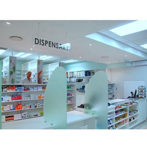 Customized Retail Pharmacy Shelves Rack Shop Furniture Display Shelf Shop <b>Counter</b> Design for Medical Store Furniture Decoration - Product Image 2