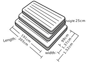 <span class=keywords><strong>Intex</strong></span> Dura-beam Standard Series <span class=keywords><strong>Deluxe</strong></span> Lit gonflable simple et haut pour l'extérieur Matelas pneumatique pour le repos Meubles de chambre à coucher Meubles de maison - Product Image 2