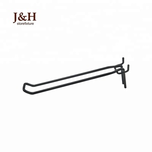 J & <span class=keywords><strong>H</strong></span> Storefixture Đục Lỗ Lại Panels 25 Mét (1Inch) Lỗ Trung Tâm Pegboard Looped Hiển Thị Arm Đen Dài Leg Peg Kim Loại Euro Hooks - Product Image 3