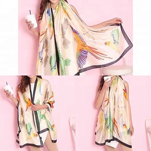 Seidenschal Große Satin Kopftuch Mode Muster Wrap Schal für Frauen