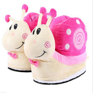 Très jolies pantoufles d'hiver personnalisées pour femmes, bleues, à motif d'escargot, <span class=keywords><strong>pas</strong></span> chères - Product Image 3