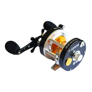 Moulinet Baitcasting LQ400/500, équipement de Ratio 5:2:1, 7 + 1 roulement à billes, en métal pur, bateau, pêche en mer