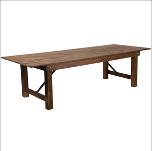 Table de <span class=keywords><strong>ferme</strong></span> pliante en pin massif rustique de haute qualité pour mariages et événements - Product Image 1