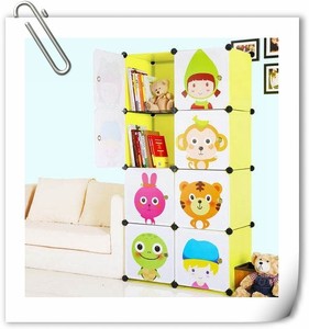 Lovely 8 Cubes Large Capacity <strong>Tall</strong> Plastic Kids <strong>Bookshelves</strong> - Product Image 1