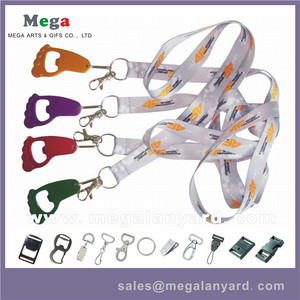 Top calidad poliester de la sublimación botella destapador lanyard - Product Image 2