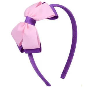 Plastic Purple Hair Bows Headband for Children