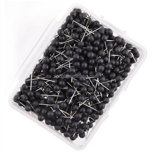 500 Piezas de Clavijas de Mapa con Cabeza Redonda de Plástico Negro de 1/8 de Pulgada, Diseño Art <span class=keywords><strong>Deco</strong></span>, con Punta de Acero, Ecológicas - Product Image 3