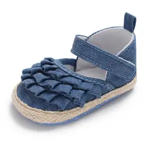 Gratis sampel sandal bayi katun 0-18 bulan, sandal bayi prewalker buaian