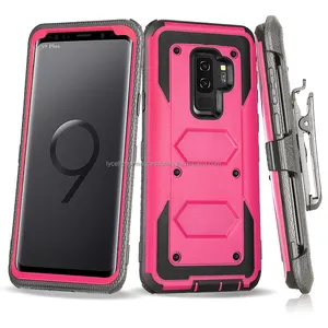 Full-body Protection Mobile Phone Kickstand Hybrid Cover Rugged Holster Case for Samsung Galaxy S9 PLUS