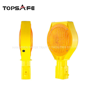 Năng lượng mặt trời <span class=keywords><strong>Powered</strong></span> màu xanh <span class=keywords><strong>LED</strong></span> hổ phách cảnh báo giao thông ánh sáng năng lượng mặt trời chướng ngại vật ánh sáng - Product Image 3