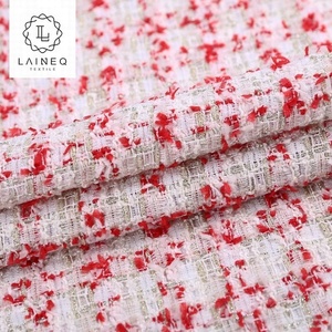 Shaoxing Supplier Fashionable <strong>Boucle</strong> <strong>White</strong> Wool Yarn Tweed Fabric - Product Image 3
