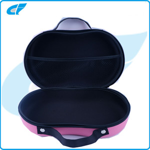 Kunden spezifisches Logo Runder BH-Koffer Modischer <span class=keywords><strong>EVA</strong></span>-BH-Aufbewahrung koffer aus Satin-Stricks toff - Product Image 1