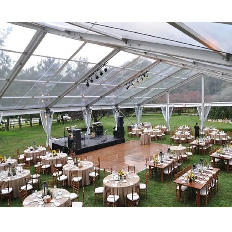 500 Mensen Luxe Transparante Bruiloft Evenement Tent Tent Met Clear Dak Voor Verkoop