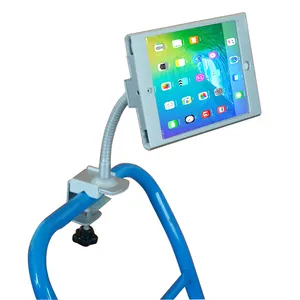 Suporte flexível de liga de alumínio para tablet, suporte de montagem por clipe de braços longos para ipad air 10.5"