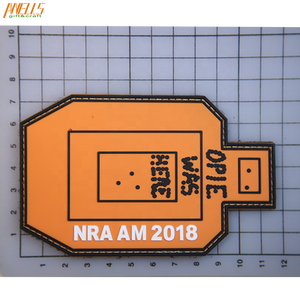 Prezzo di fabbrica Morale cucire sulla forma di scudo morbido PVC Patch in gomma supporto in Velcro - Product Image 5