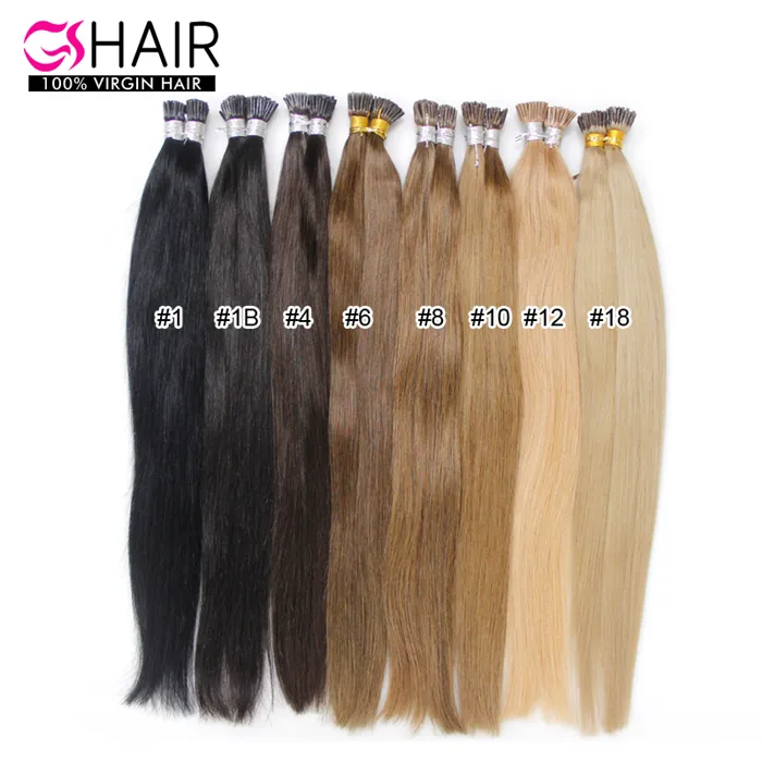 GS Professional Factory Wholesale Tape Lace Clip In 2G Strands I Tip Hair Extension Human Hair Gold Supplier Light Color