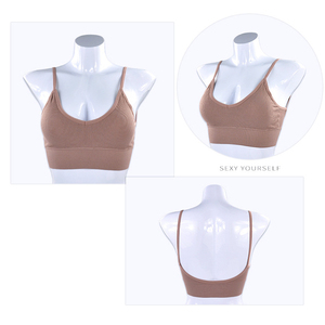<span class=keywords><strong>Reggiseno</strong></span> con gilet posteriore di bellezza a forma di U grande senza schienale 6 colori <span class=keywords><strong>Bralette</strong></span> con Design a coste - Product Image 2