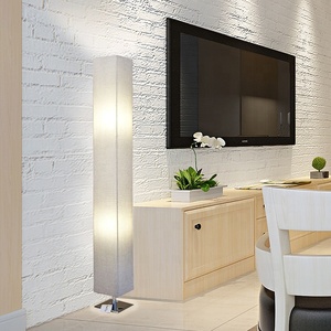 Modern LED Changing Color <strong>Tall</strong> Floor <strong>Lamp</strong> <strong>with</strong> Fabric <strong>Shade</strong> Metal Base Home Decoration Living Room Bedroom - Product Image 4