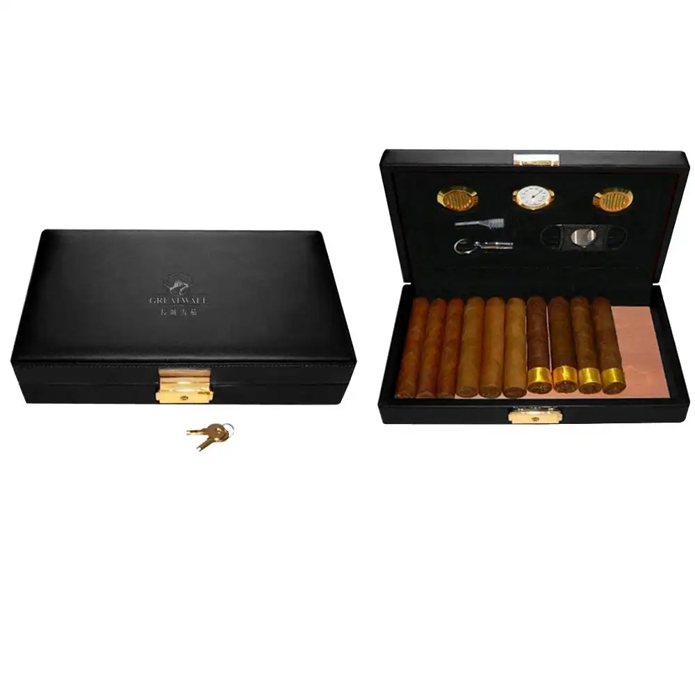 Personalizzato moderno made in china da viaggio in pelle cigar humidor