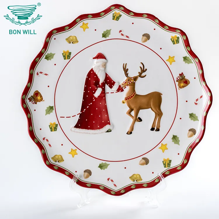 Декоративная фарфоровая тарелка хорошего качества с логотипом на заказ