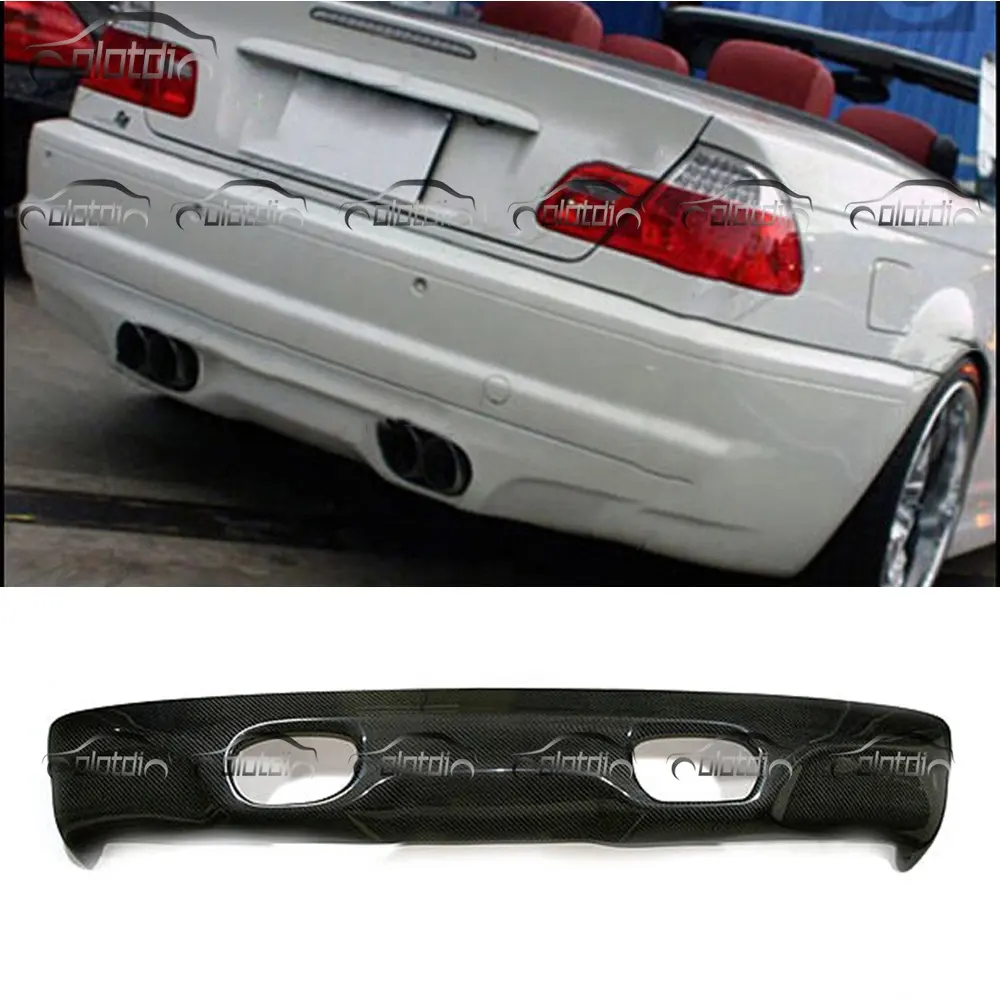 Cánh Cản Gió MVR Style, Làm Từ Sợi Carbon, Cản Sau Khuếch Tán Mép Sau Cho Xe BMW E46 M3