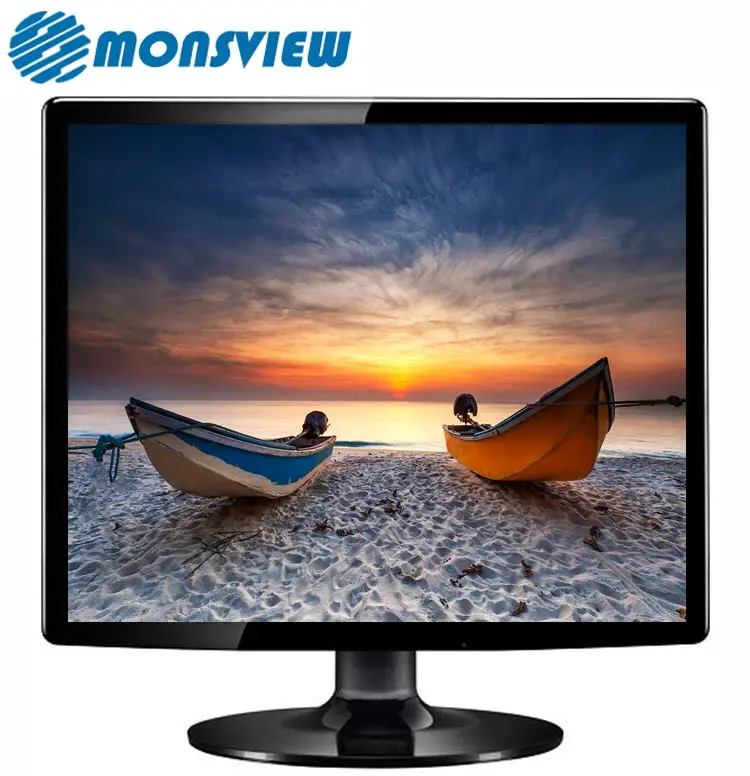 Monitor LCD Resolusi 1280*1024, Komputer Desktop Layar Persegi 17 Inci 12V
