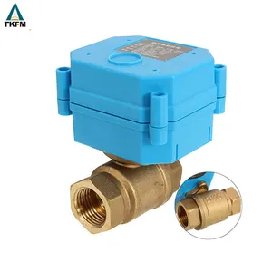 TKFM oem electric motorized 3-Wired cw617n brass ball valve DC12V 400 wog pn16 pn20 DN15  1/2"