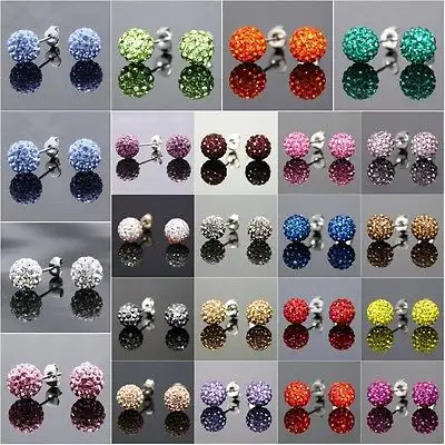 Wholesale alibaba China Supplier crystal ball stud earrings body jewelry